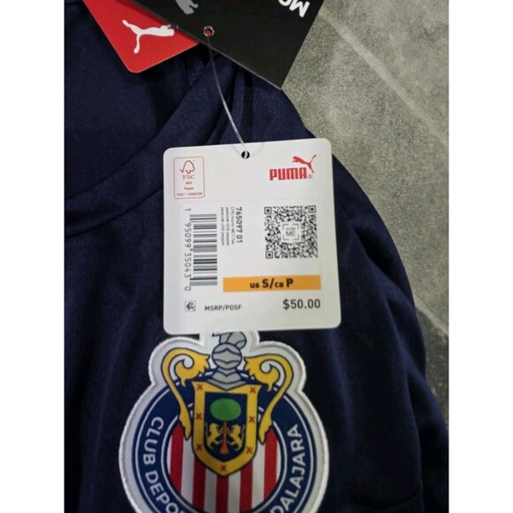 New LIGA MX Puma Chivas Iconic MCS Top Jersey Training 765097-01 MENS SIZE SMALL - Picture 8 of 8